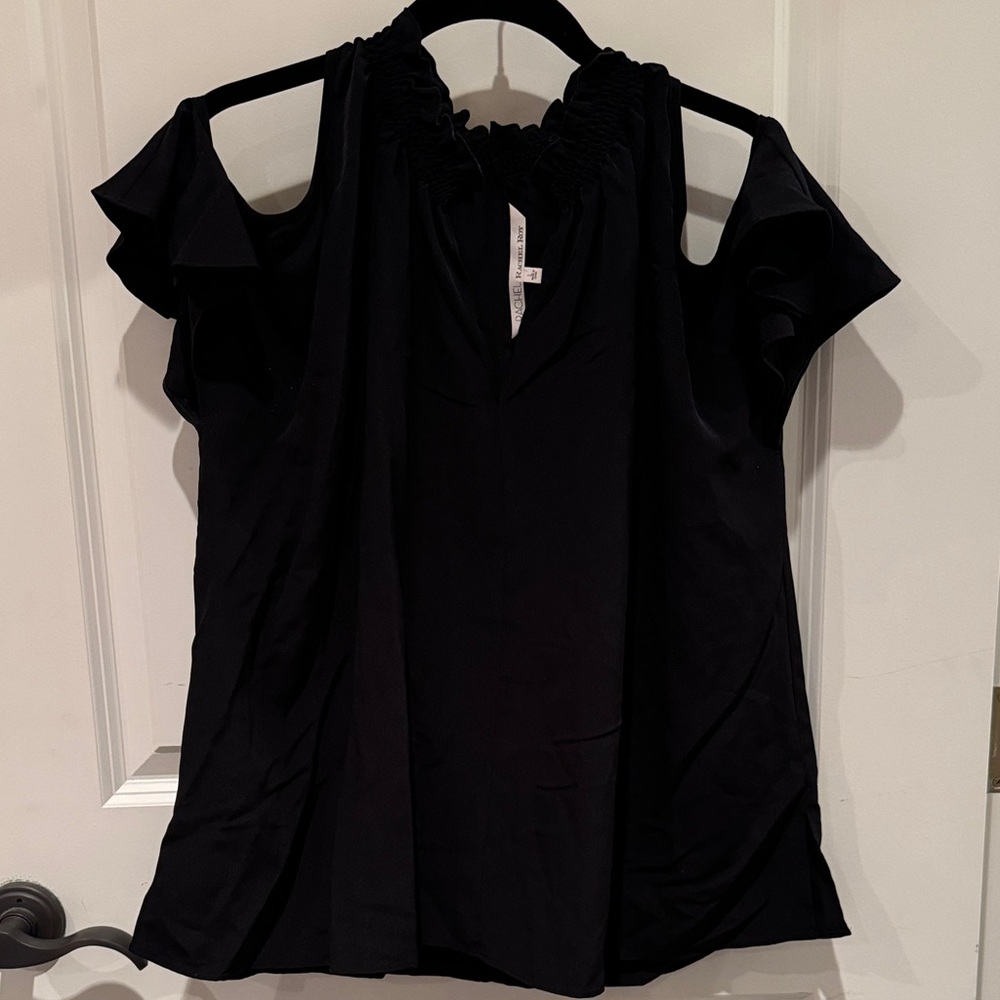 RACHEL Rachel Roy Black Cold Shoulder Blouse